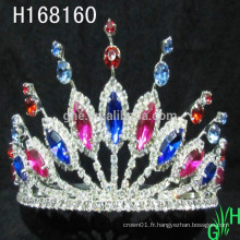 Vente en gros Mignon couleur Rhinestone Tiara Crown